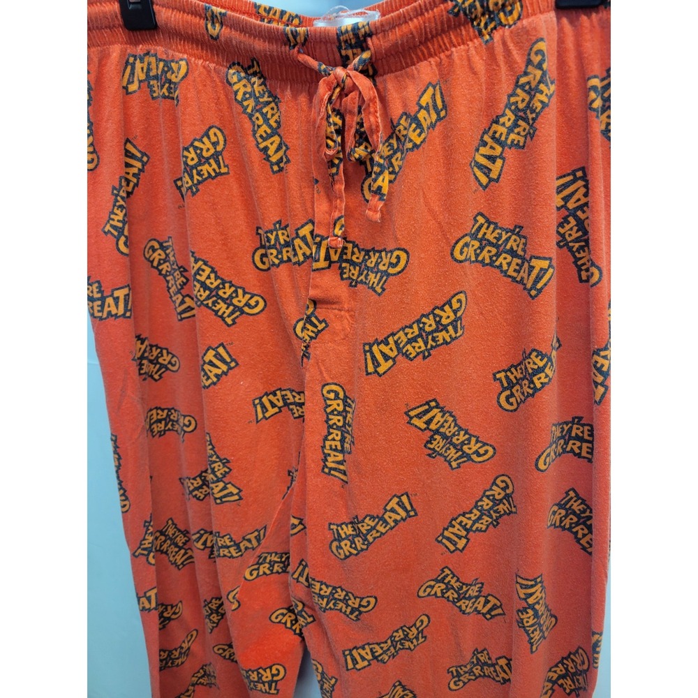 Vtg Tony the Tiger Grrreat Pajama Pants L‎ Red Kellogg's Licensed Loungewear